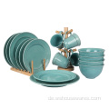 16pcs Steinzeug -Abendessen Set